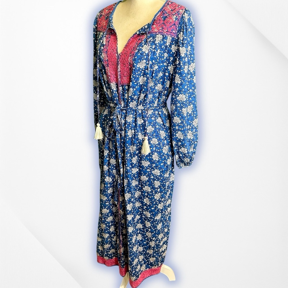 J. Crew ‘Belted Tunic Dress’ in “Night Sky Block Print” for Women Size Medium - Picture 7 of 16